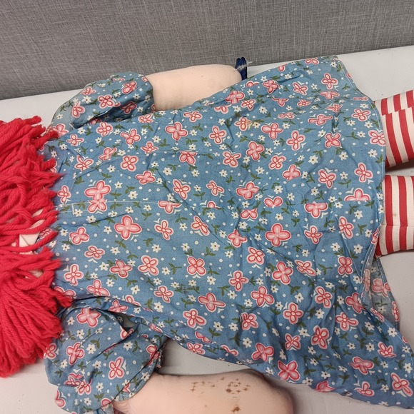 Applause Raggedy Ann Doll 25 inch Blue Red Retro Classic Plush Toy 1991 Gruelle - Picture 12 of 15